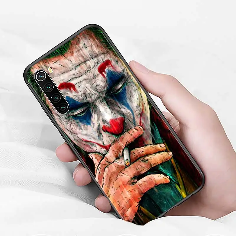 For Redmi Note 4 4X 5A 5 6 7 8T 8 9T 9S 9 10 10S Prime Pro Max Black Phone Case Dark Knight Joker Karta Shockproof Cover magnetic charger for android Cables