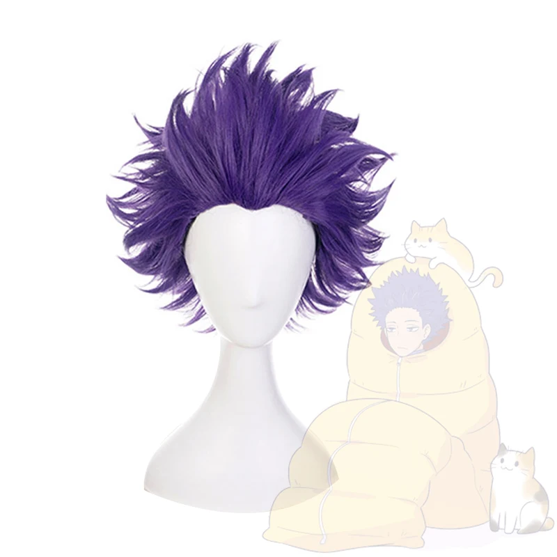 MHA Косплей Shinsou Hitoshi короткий фиолетовый парик моя геройская Академия Shinso Boku без