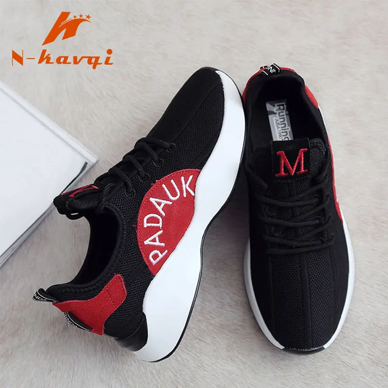 

NKAVQI 2019 Women Mesh Breathable Shoes Women Lace Up Sneakers Women Casual Comfortable Platform Shoes Female Zapatos De Mujer
