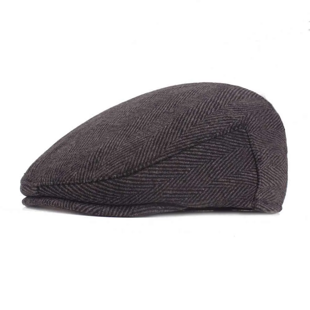 

Winter Forward Cap Men Brim Hat ren zi ni Beret Foreign Trade Hat Middle Aged And Elderly People Brim Hat