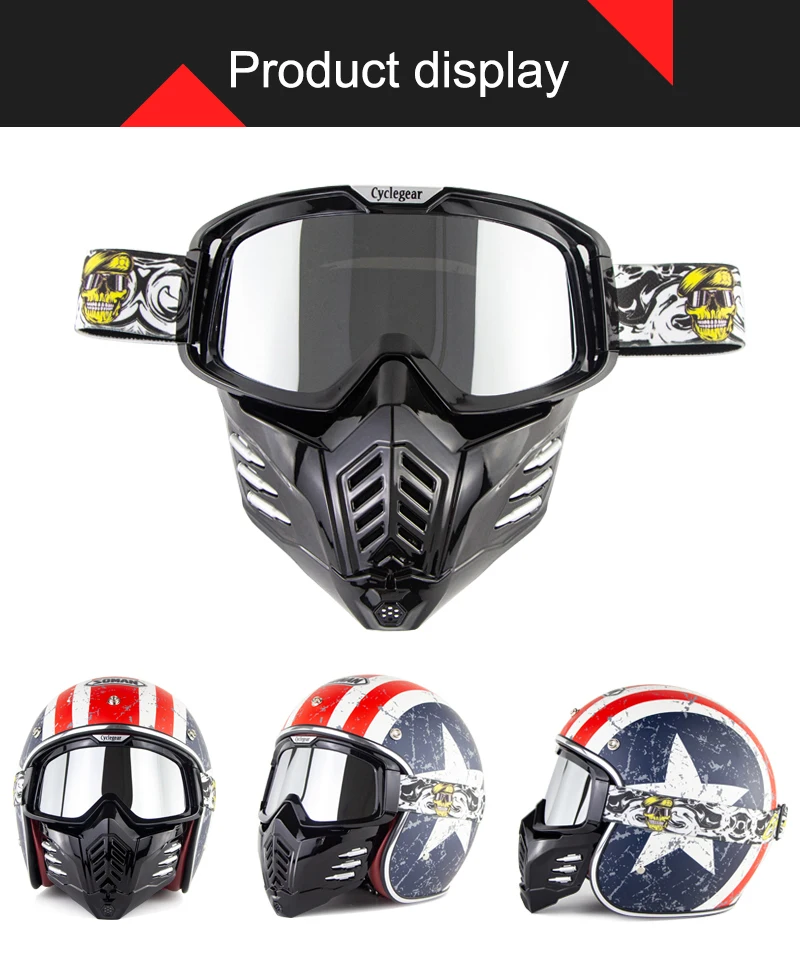 Cyclegear Маска Goggle очки для мотокросса мотоцикл Oculos установка для открытого лица шлем двойного назначения маска очки HD Gafas Moto CG18