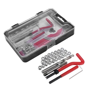 

1 set M6 X1.0 Thread Repair Kit Insert Set Tool & 1 set Car Engine Block Restoring Daed Thread Repair Tool Kit M8