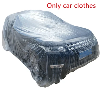 

Disposable Use Exterior Protection Car Cover Sun Shade Dustproof Waterproof Lightweight Portable Rainproof Transparent Outdoor