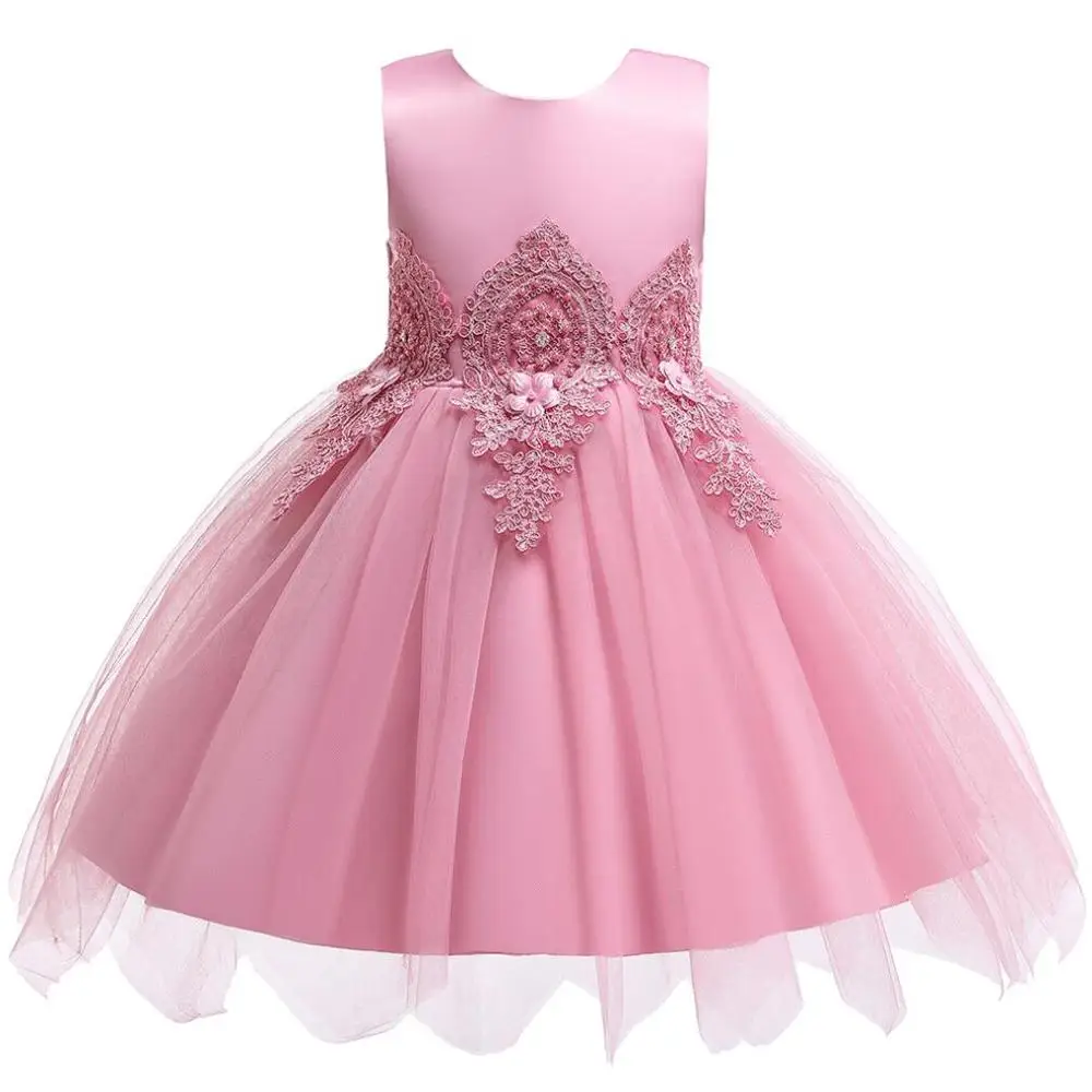 Новое Детское платье-пачка принцессы с большим бантом для девочек, элегантное праздничное платье с цветочным рисунком для девочек на день рождения, необычное платье Рождественская одежда для маленьких девочек