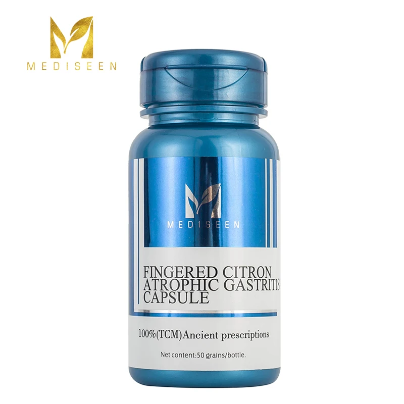 Mediseen-cápsulas de Gastritis con dedos Limón, 50 cápsulas para curar la distensión Abdominal y la creatividad y sangrado gástrico