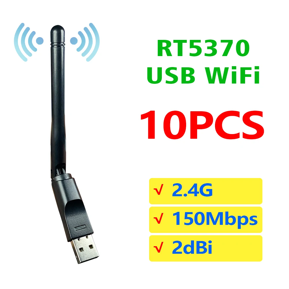[10 шт.] USB Wi-Fi 5370 Ralink RT5370 чип полиэтиленовые пакеты 150 Мбит/с 2 4 ГГц кард-USB2.0