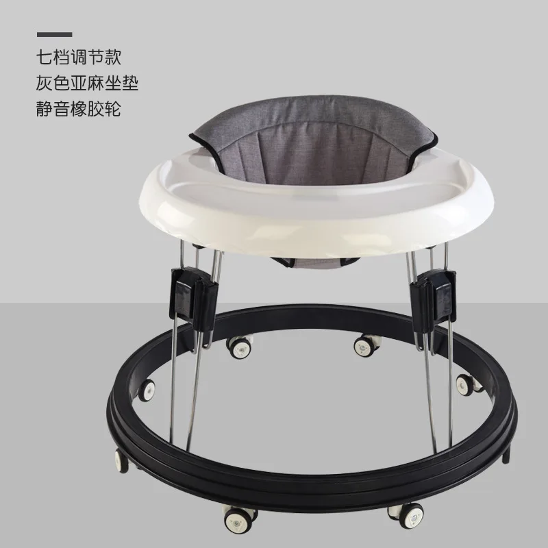 Baby walker multi function anti rollover and anti-o-type leg and hand push can sit baby girls learn to drive for 6-18 months 3C