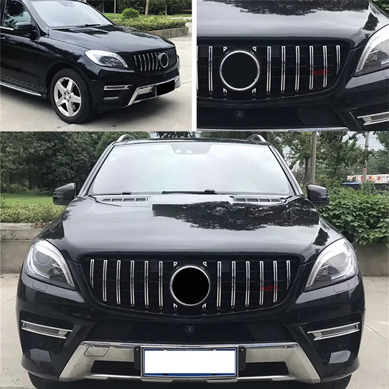 Для ML Class W166 2012- AMG GT R решетка Передняя решетка ML300 ML320 ML350 ML400 ML450 GT Стиль Серебристый цвет черный цвет YJ