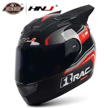 

HNJ 2020 Men Motocross Helmet Off Road Cross Helmets Racing Motorcycle Helmet Full Face Capacete De Moto Casco With Corner