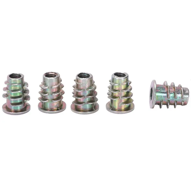 

50pcs M5x13mm Screw to Nut Interface Insert Thread for Wood Furniture