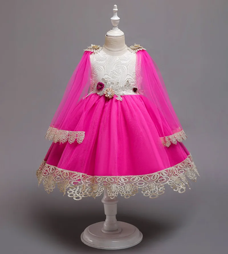 Детская одежда платье с цветочным узором для девочек праздничные платья принцессы для детей от 2 до 10 лет Одежда для маленьких девочек Элегантное свадебное платье без рукавов
