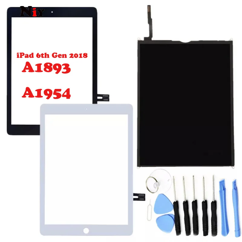 A1893 A1954 ЖК сенсорный экран дигитайзер Стекло Замена iPad 6 поколения 2018 9 7 Ремонт 100%