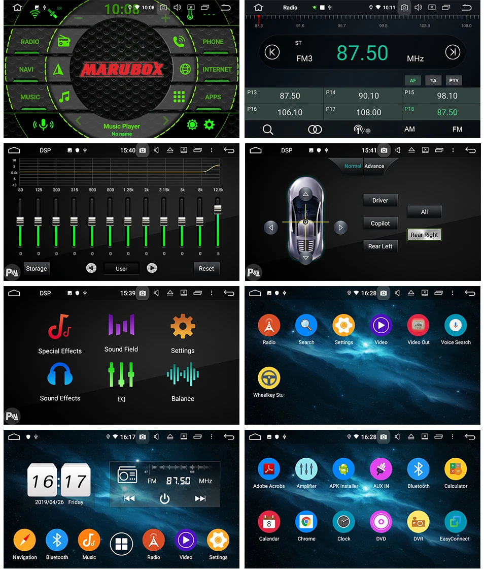 Clearance Marubox KD9208 DSP, 64 GB Head Unit for Subaru XV 2015, Car Multimedia Player, Android 9.0, 9" IPS Screen 6