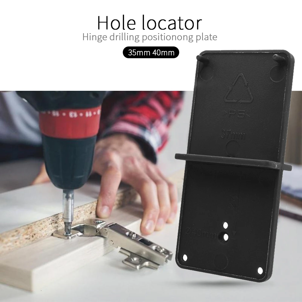 

38.5x4x2.2cm Hinge Hole Drilling Guide Locator Hole Opener Template Door Cabinets DIY Tool For Woodworking Marking Tool B4