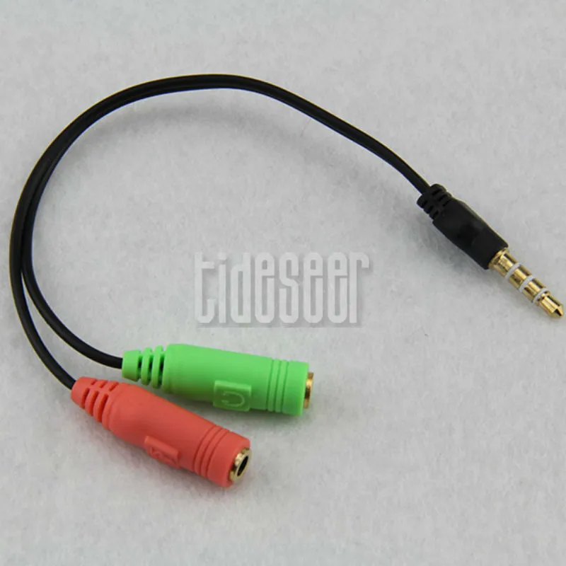 Audio Splitter Cable 3 5mm 1 Male to 2 Dual Female Aux Cord For Headset Earphone Headphone MP3 4 Stereo Plug Adapter 2000pcs