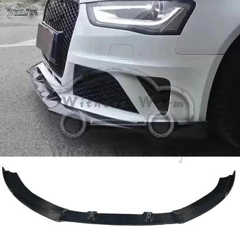 

Carbon Fiber Splitter for Audi A4 B8.5 RS4 Front Bumper Protection Cover Bumper Lip Spoiler Guard Apron 2013-2015