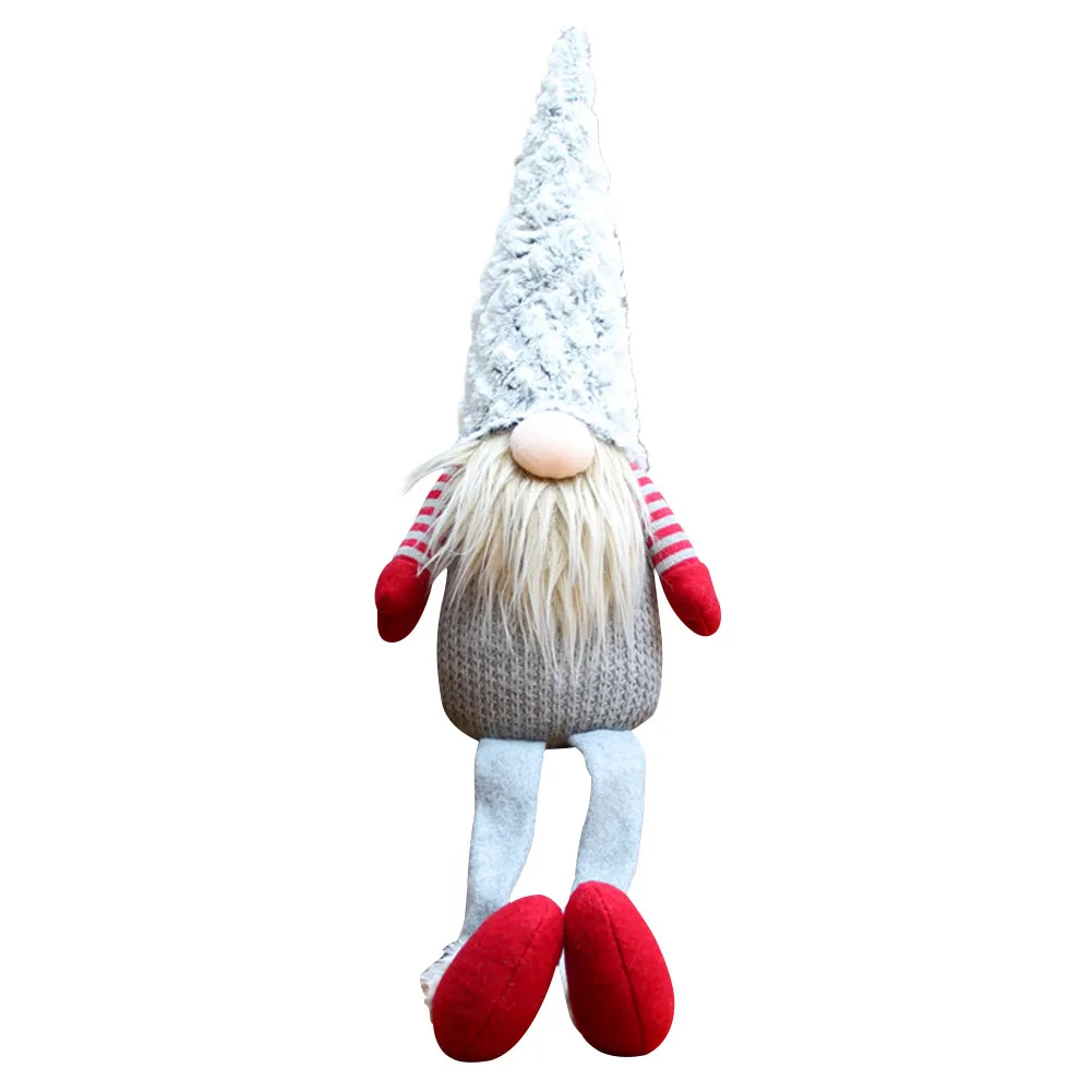 Old Man Shape Desktop Lint Long Legs Faceless Doll Gift Ornament Christmas With Beard Cute Decorative Home Christmas gift