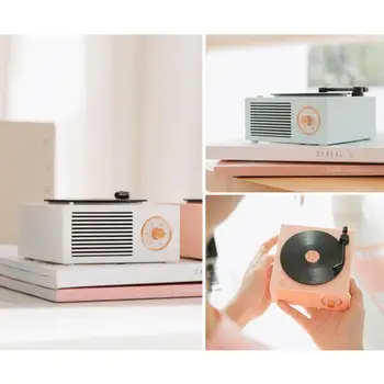 

Retro Mini Bluetooth Speaker Nostalgic Record Player Style Portable Speaker Bluetooth For Outdoors Home Shower Support TF Card