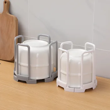 

Kitchen Drain Bowl Rack Creative Retractable Rice Bowl Storage Rack Simple Plain Desktop Plastic Rack