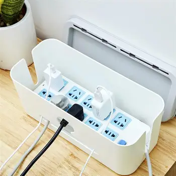 

1pcs Wire Storage Box Anti-dust Simple Designed Multifunction Household for Dailyuse Cables Charger Organizing