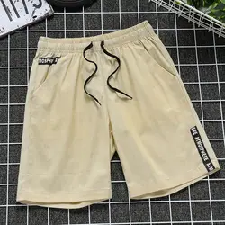 Свободные брюки с пятью точками мужские хлопковые льняные повседневные шорты пляжные повседневные спортивные шорты свободные удобные