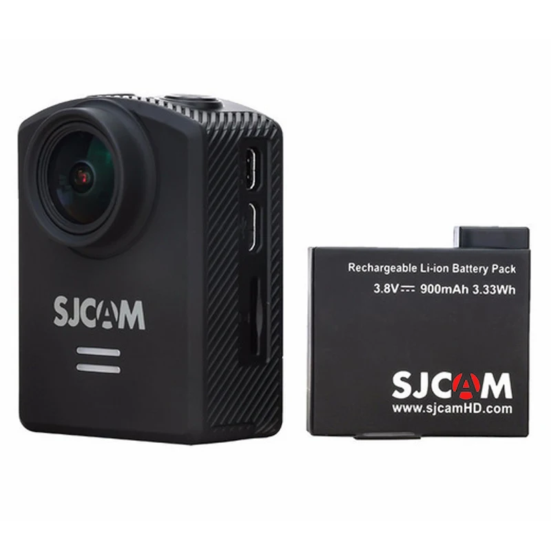 2 шт. SJCAM бренд 3,8 в 900 мАч 3.33Wh литий-ионный аккумулятор черный для SJCAM M20 Спорт DV камеры батареи