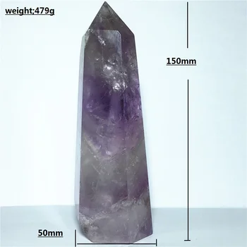 

natural tower amethyst quartz crystal point Home furnishing decoration stone rod column wand