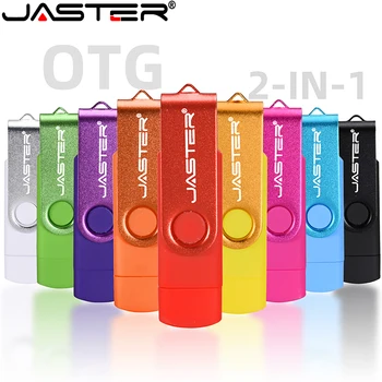 

Jaster Usb 2.0 OTG Usb flash drive for SmartPhone/Tablet/PC 4GB 8GB 16GB 32GB 64GB Pen drive High speed Plasticity Rotate 360
