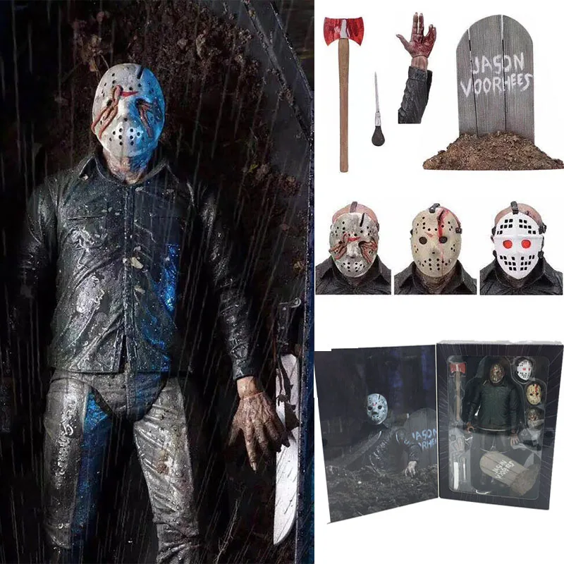 NECA 13th Friday Jason Leatherface Стивен Кинг Джон Майкл Майерс Фредди Крюгер Pennywise Джокер фигурка - Цвет: E with box