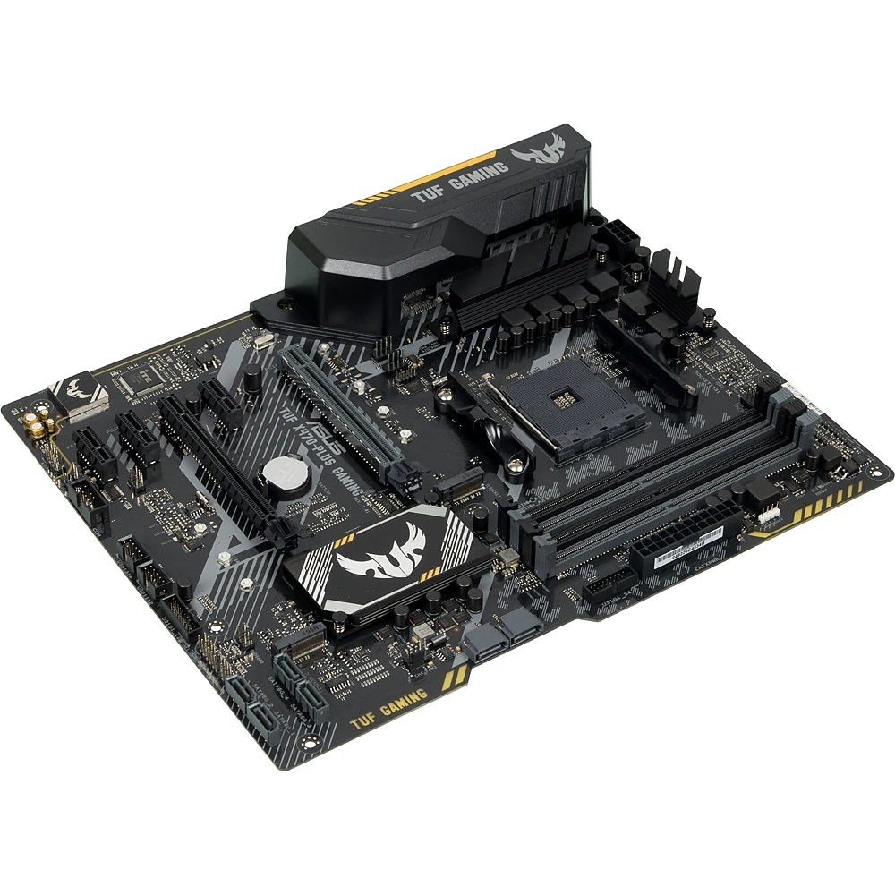 Материнская плата Asus TUF X470-PLUS GAMING Soc-AM4 AMD X470 4xDDR4 ATX AC`97 8ch(7.1) GbLAN RAID+DV