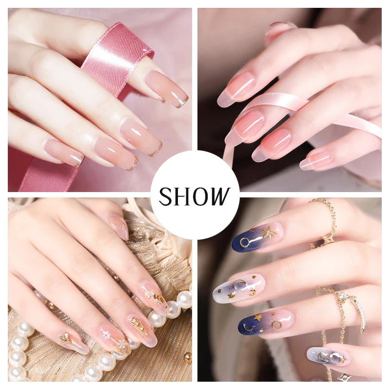 Beateal 6 цветов поли набор гель лаков для ногтей дизайна расширение Гель маникюра