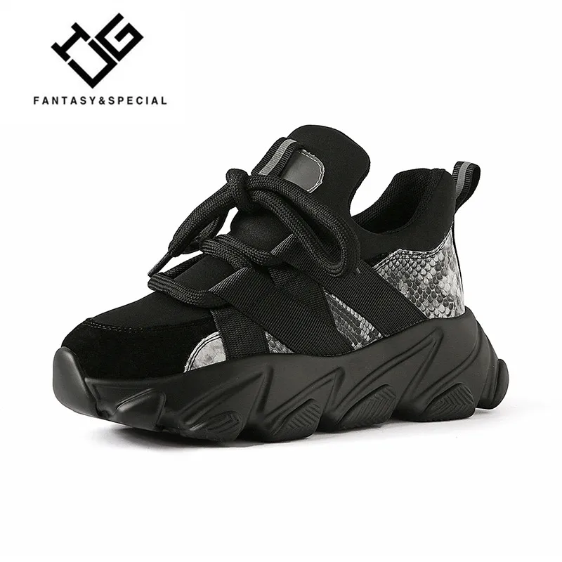 IGU/женские кроссовки; коллекция года; трендовая Уличная обувь на платформе, увеличивающая рост; натуральная кожа; escarpins femme; обувь для папы на толстой подошве; большие размеры