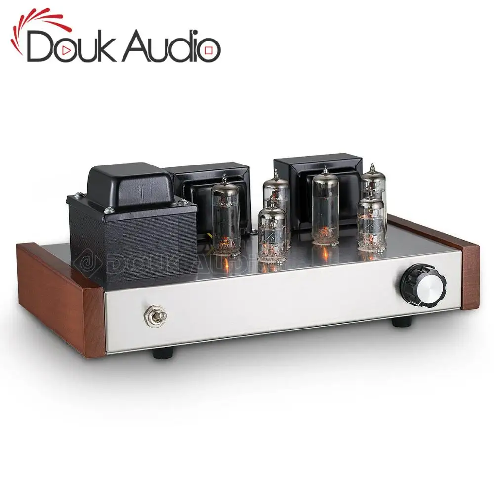 Douk аудио HiFi класс AB 6P1 клапан трубка, усилитель мощности Push-pull стерео аудио усилитель 12 Вт+ 12 Вт