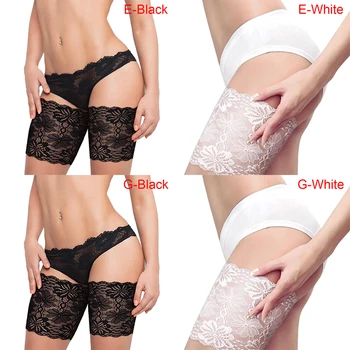 

Women Non-Slip Anti Chafing Thigh Bands Sexy Lace Leg Warmers Anti-Friction Phone Card Women's Leg Warmer Anti-skid Sock Garters