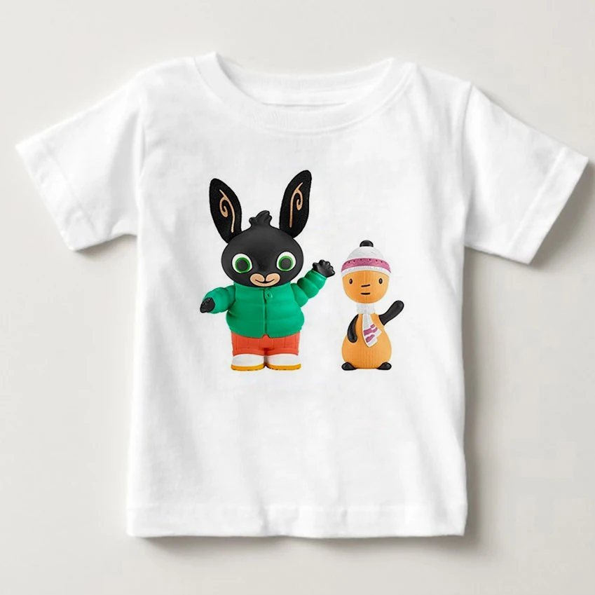 

Kid's Cartoon Rabbit/Bunny DIY Name Print Funny T-shirts Boy and Girl Cartoon T Shirts 2020 Summer O Neck Round Neck Tops