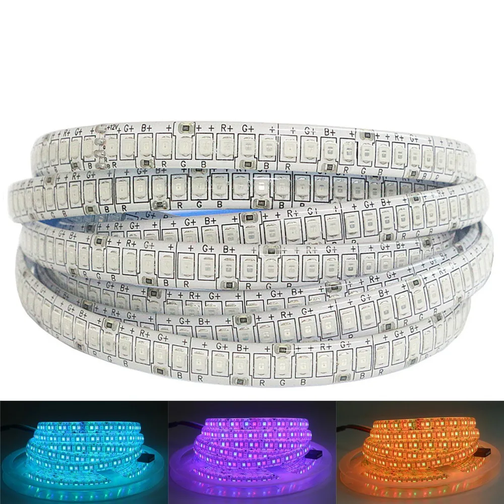 DC 12 В 24 SMD 2835 Светодиодная лента светильник 5 м белая RGB не водонепроницаемая лампа