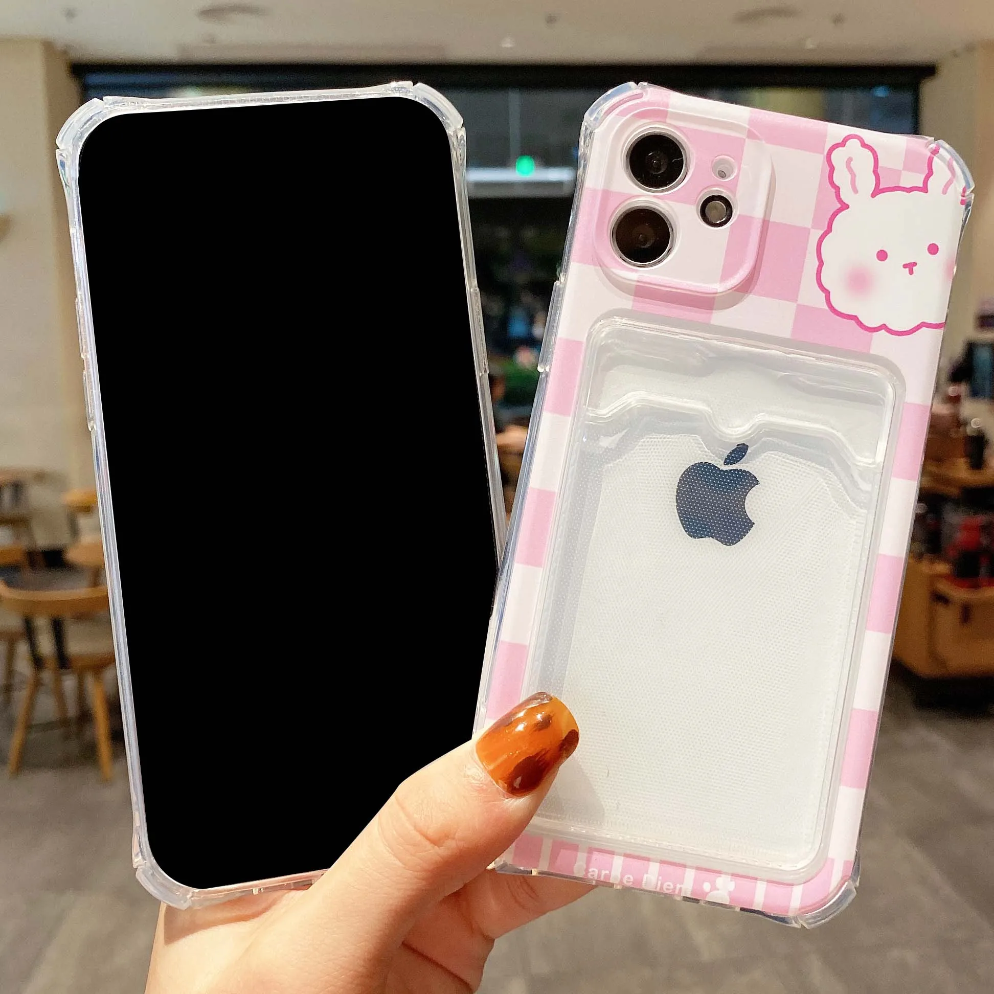 Airbag Card Pouch Phone Cases for iPhone 13 12 11 Pro Max Anti Knock Photo Pouch Case for iPhone 11 13 12 Mini Back Phone Couque iphone 11 Pro Max phone case iPhone 11 Pro Max