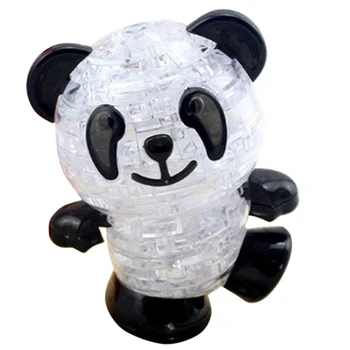 

Diy Puzzle Decoration Furnishings Educational Toys 3D Panda Luminous Modeling Toys Children Adult Puzzle Toys