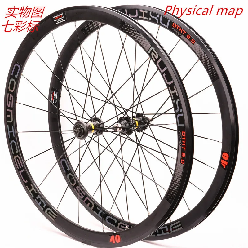 BMX Road Bike Bicycle wheelset 700C 40mm fixed gear wheel track bicycle Carbon Hub Aluminum alloy rim wheelset