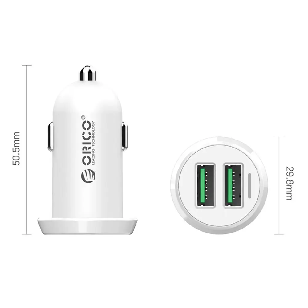 Автомобильное зарядное устройство ORICO 17 Вт 3.4A прикуриватель двойной USB адаптер