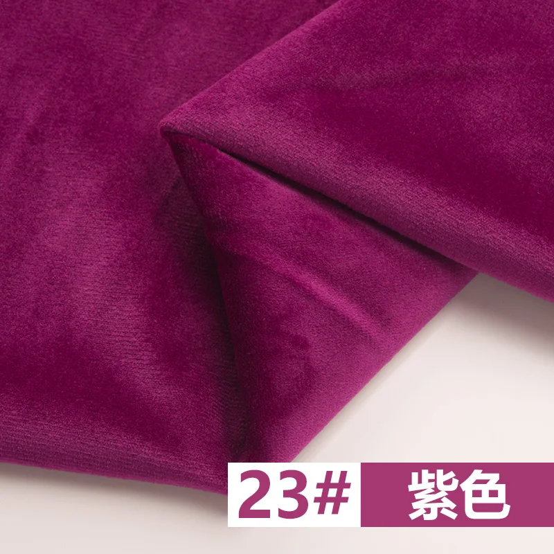 Ширина 155 см серый измельченный шелк Бирюзовый бархат диван шторы ткань обивка ткань на полярда Pleuche диван материал - Цвет: Purple