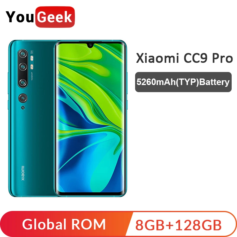 Xiaomi Mi CC9 Pro 8 Гб 128 ГБ 100 МП пента камера Смартфон Snapdragon 730G Восьмиядерный 5x