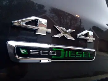 

2pcs Eco Diesel+4X4 Emblem Car Auto Trunk Rear Tailgate Badge Decal Sticker