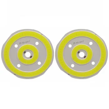 

2pcs/Set 65X65MM DC 12V Round Dual Circle LED Chip 10W Dimmable COB Chip For Spotlight Led Floodlight Lamp