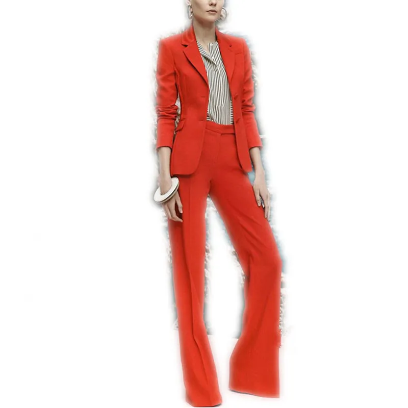 Nuove Donne Pant Abiti Red Affari Femminile Ufficio Uniforme Signore  Formale Tailleur pantalone Pantaloni a zampa d'elefante Womens Smoking Su  Misura|pant suits|trouser suitwomen's business pant suits - AliExpress