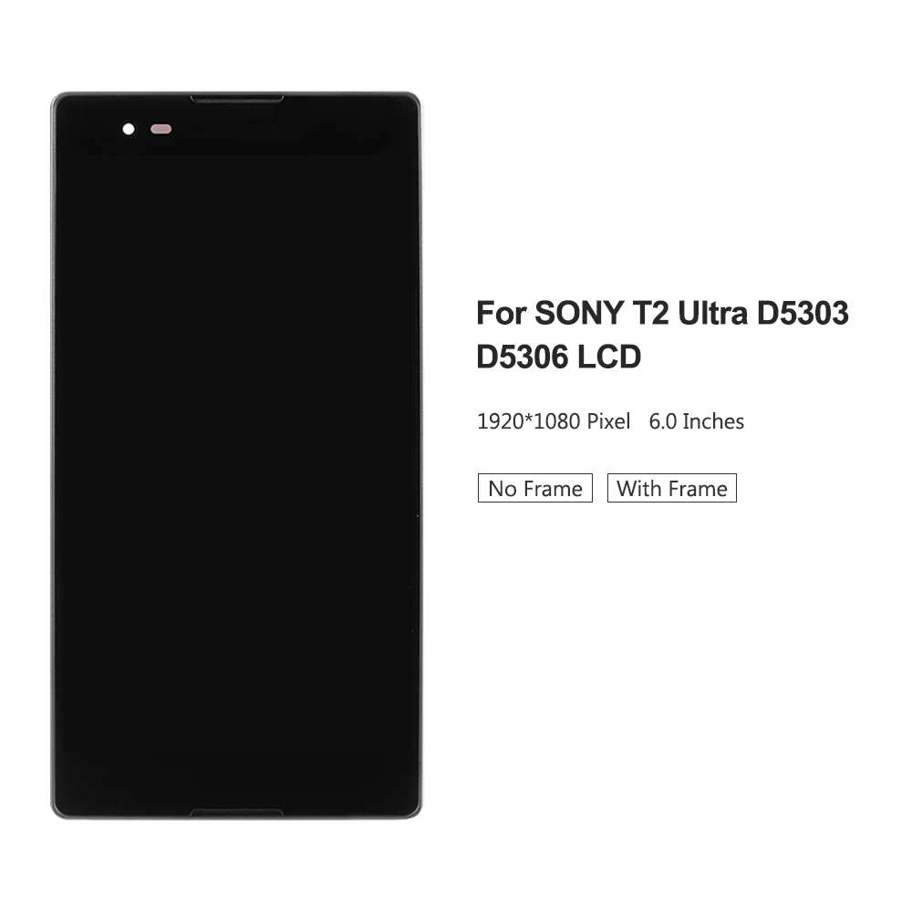 6,0 '' для sony Xperia T2 Ultra D5303 D5306 XM50h ЖК-экран+ дигитайзер Сенсорное стекло в сборе