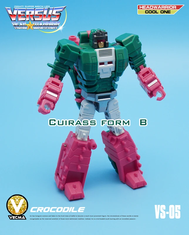 MFT Transformation Brainstorm VS05 VS-05 VS05B Crocodile G1 Mindwipe Leader Obstinate Commander Head Warrior Shoulder Gun Figure
