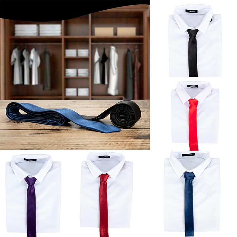 

5pcs Wedding Men Tie Red Striped Fashion Designer Ties for Men Business Groom Tie Solid Color Simple and Business Style