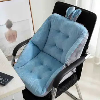 

Comfort Velet Fabric Semi Enclosed Seat Pad with Backs and Cushion for Office Chair Pain Relief Cushion Sciatica Bleacher Seats