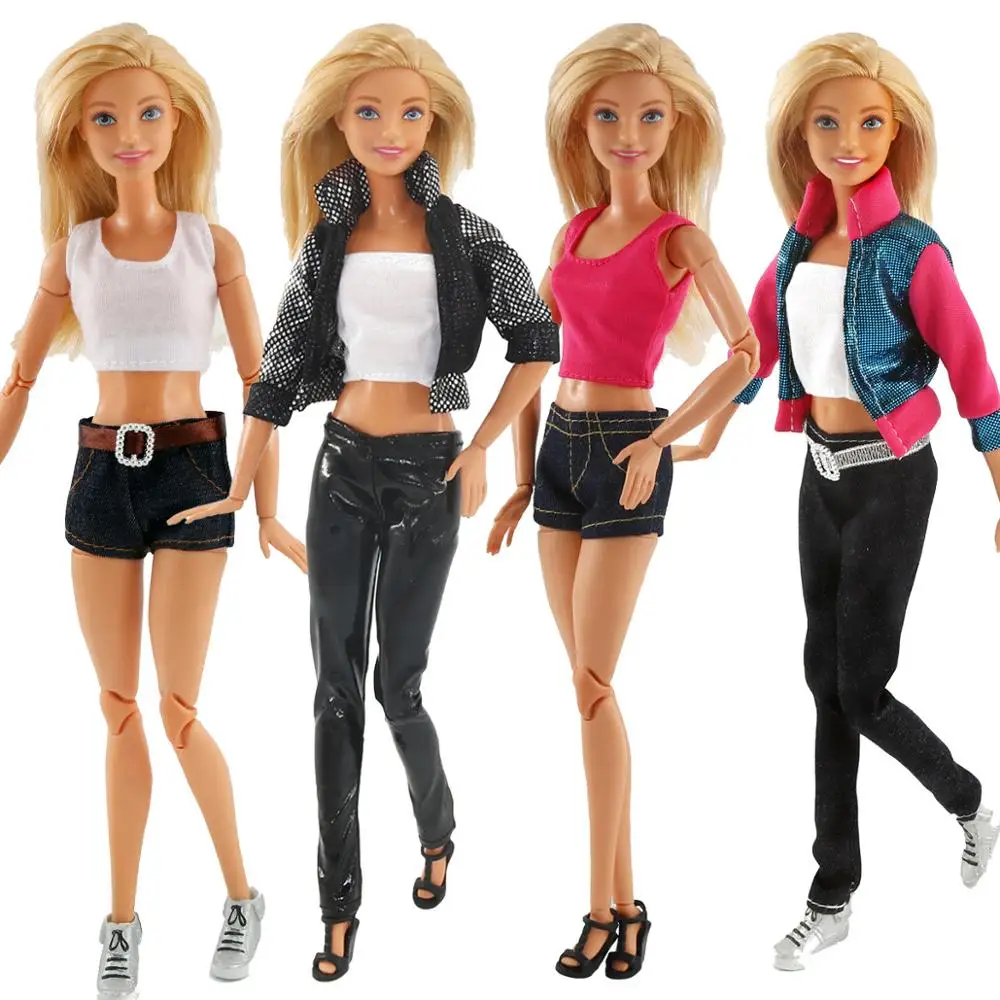 Como Fazer roupas Fácil para Barbie, Cropped e saia. D.I.Y roupas feita a  mão. dolls clothes